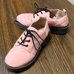 Pink Kids Shoes with Black Laces